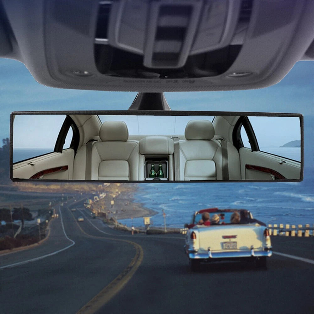 Wide-angle Convex Interior Clip On Rear View Mirror for Universal Vehicles