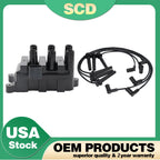FD498 Ignition Coil & Spark Plug Wires for Ford F-150 Mustang Ranger (1997–2004)