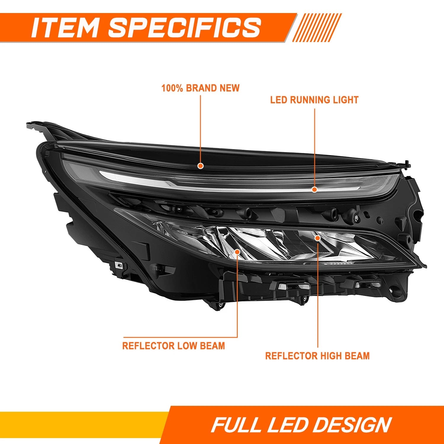 Set of 2 Clear Corner Smoked Headlights for Ford Windstar (1999–2003)