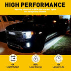 LED Side Marker Lights for GMC Sierra 2500HD 3500HD Denali AT4 (2020–2023)
