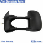 Pair Manual Tow Telescopic Side Mirrors for Ford E-350 Super Duty (2003-2016)