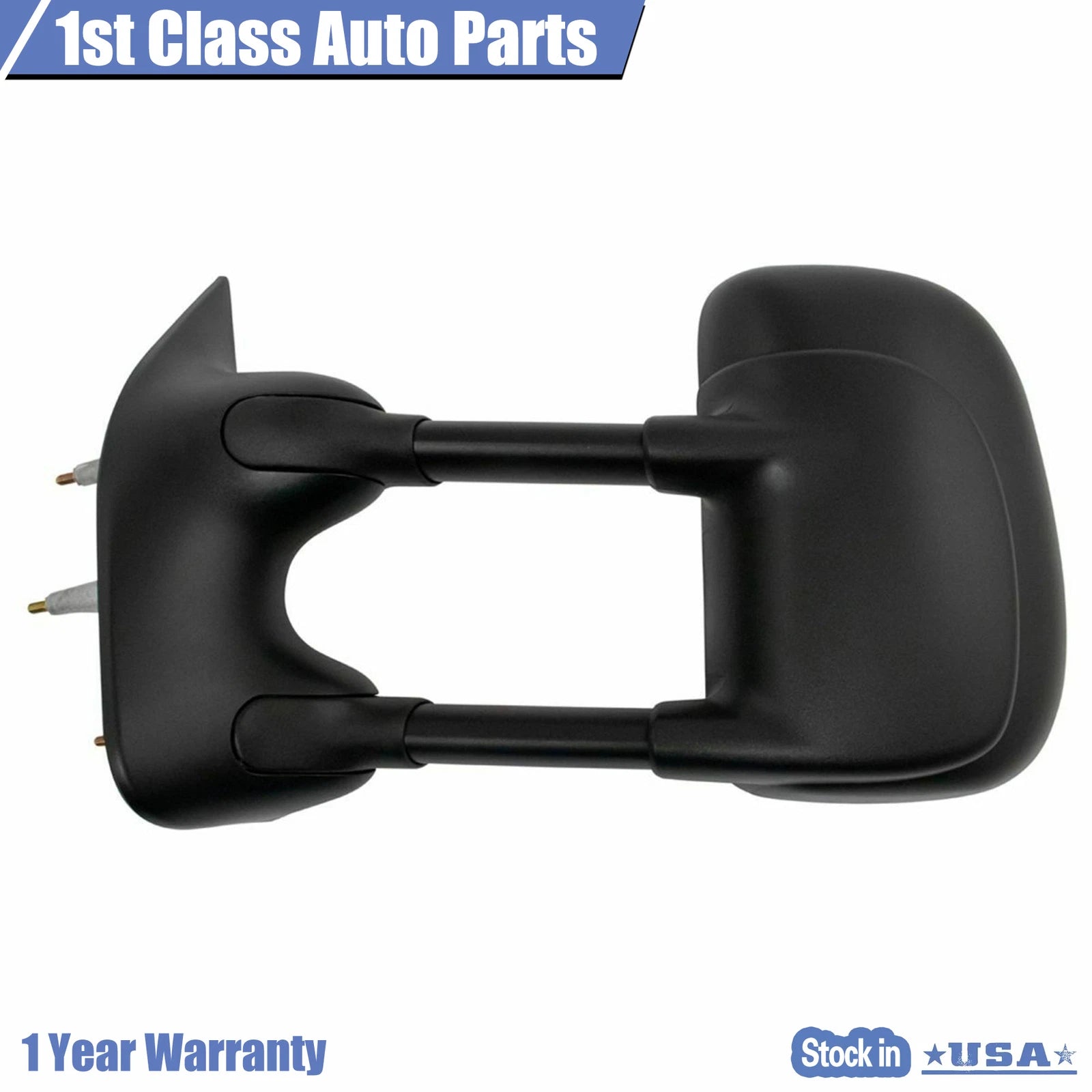Pair Manual Tow Telescopic Side Mirrors for Ford E-350 Super Duty (2003-2016)
