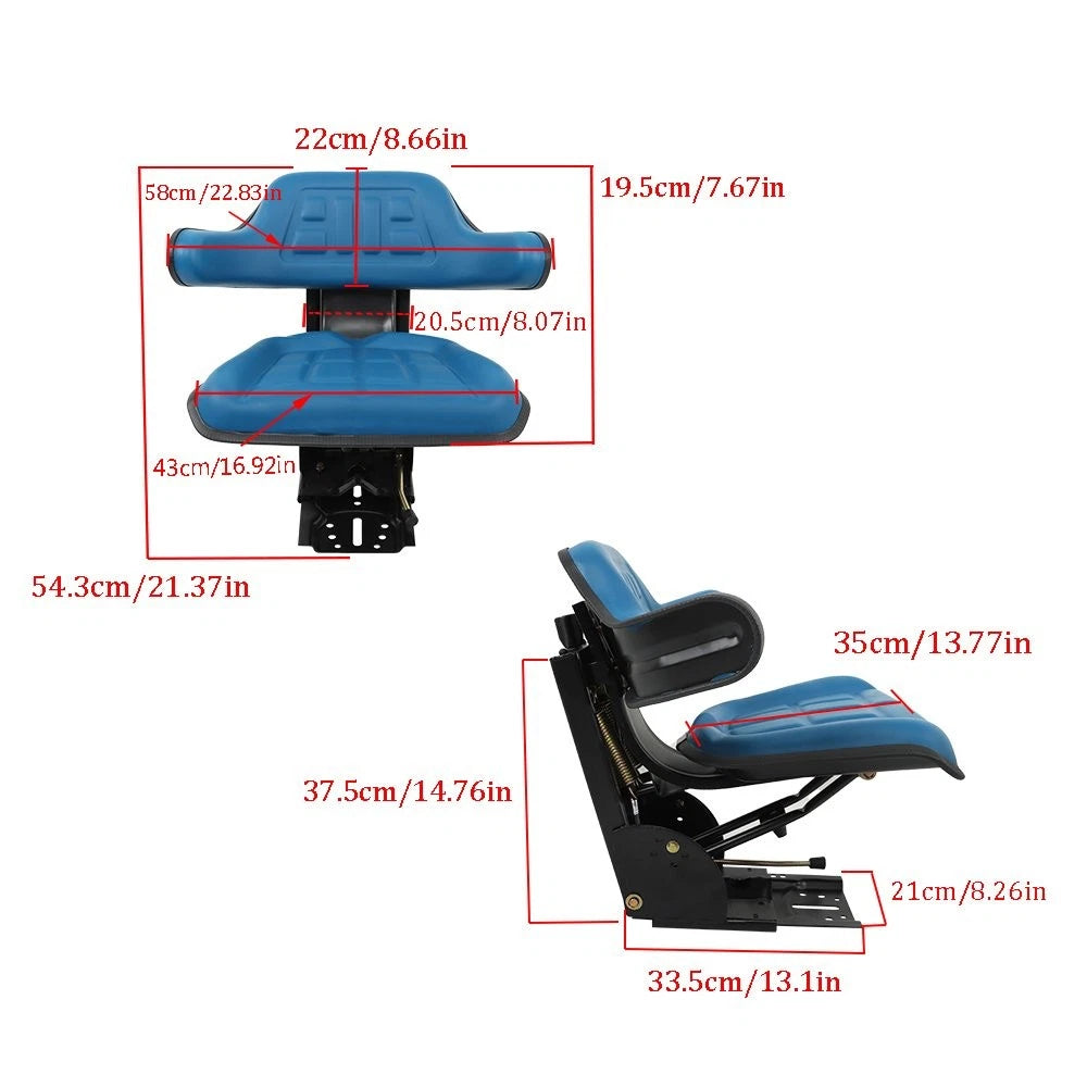 Adjustable Padded Suspension Seat for Ford/New Holland
