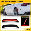 2X Red LED Smoked Rear Side Marker Light for Dodge Charger (2015–2022)