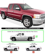 5in Wheel to Wheel Running Boards for Silverado Sierra Double Cab (1999-2013)