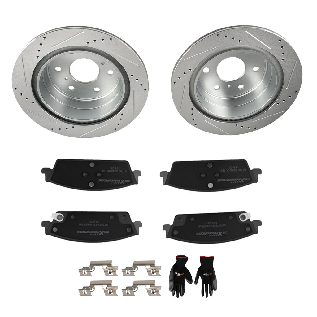 Rear Brake Rotors and Pads Set for GMC Sierra 1500 (2014–2019) Yukon (2015–2020)