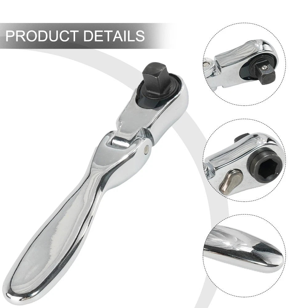 2-in-1 Ratchet Wrench Screwdriver Chrome-Vanadium Steel