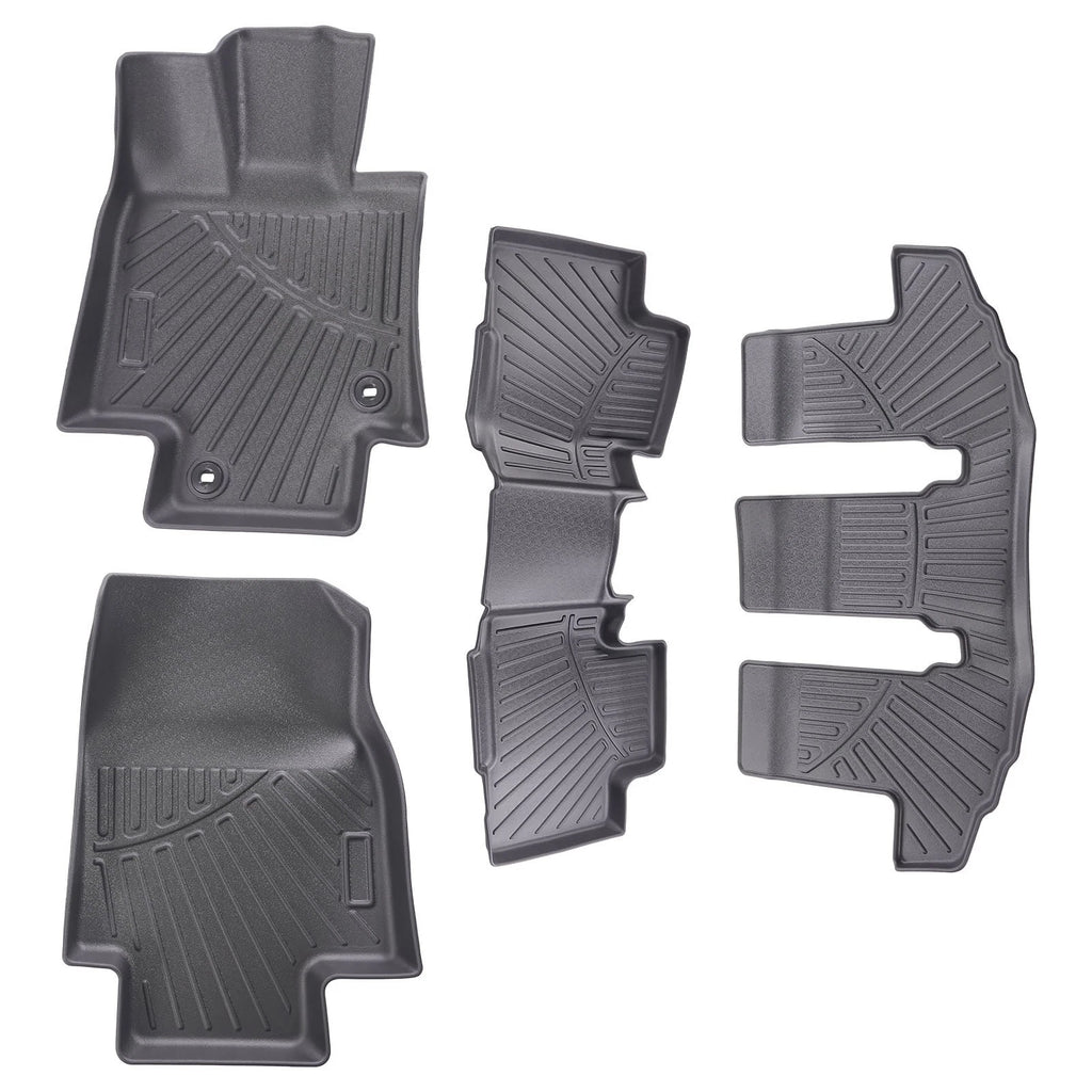 Set of 4 All Weather Floor Mats for Toyota Highlander (2020–2025) Rubber Anti-Slip