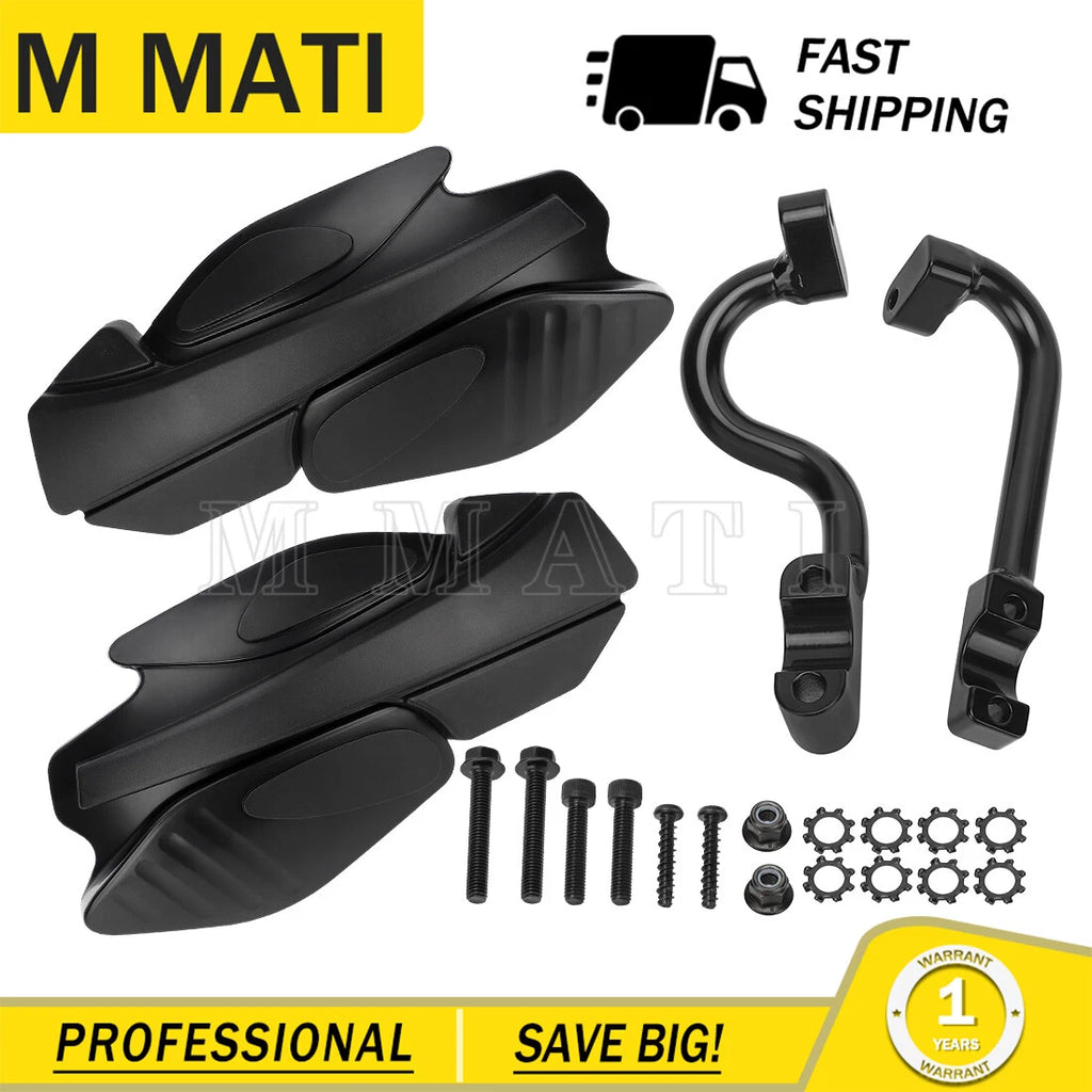 Black Hand/Wind Guard & Bracket Kit for Polaris (2889341, 2879380, 2876846)