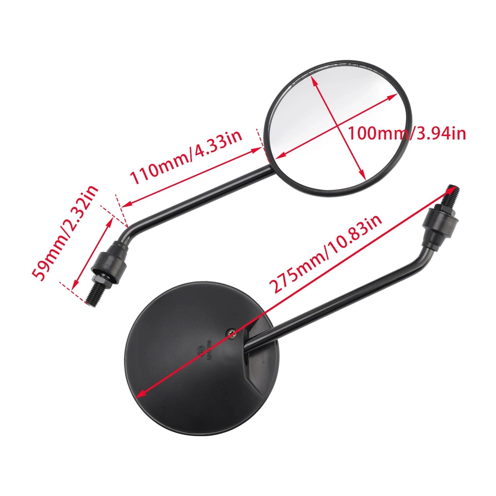 Rearview Mirrors for Honda NX650 Dominator XL 125 600 700 V XR 125 L (1990–2000)
