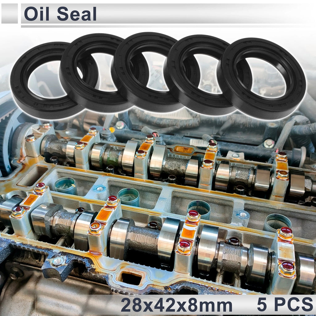 Set of 5 Oil Seal Rotary Shaft Seal TC Ring 28x42x8mm Nitrile Rubber