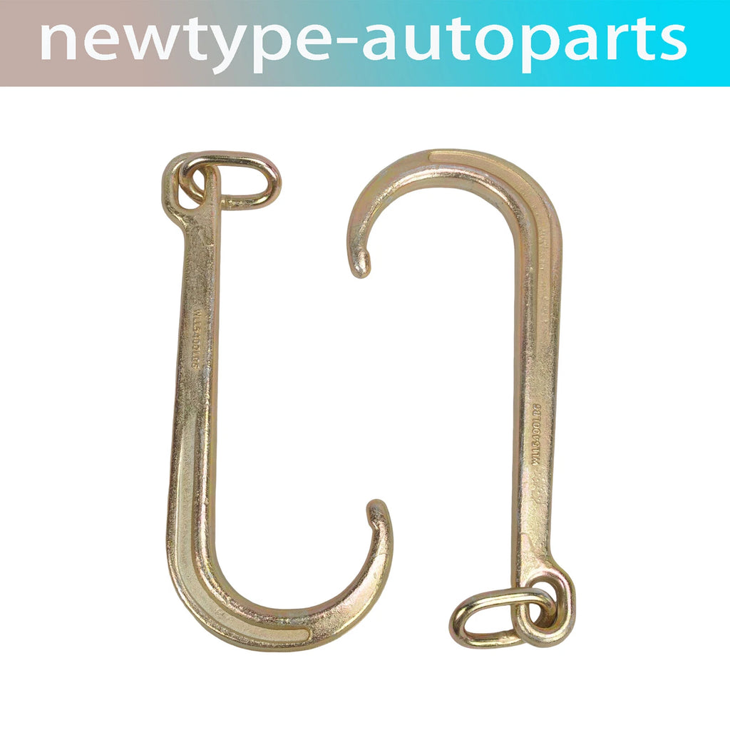 2X 15" J Hook Grade G70 Tow Axle Strap Clevis 5400 LBS for Wrecker Rollback