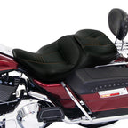 Black Driver Rider Passenger Seat for Harley Electra Glide FLHT (1997–2007)