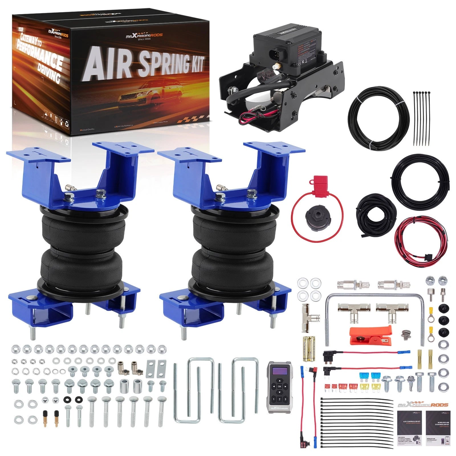 Air Suspension + Wireless Compressor Kit for GMC Chevrolet 1500 4WD (2019–2024)