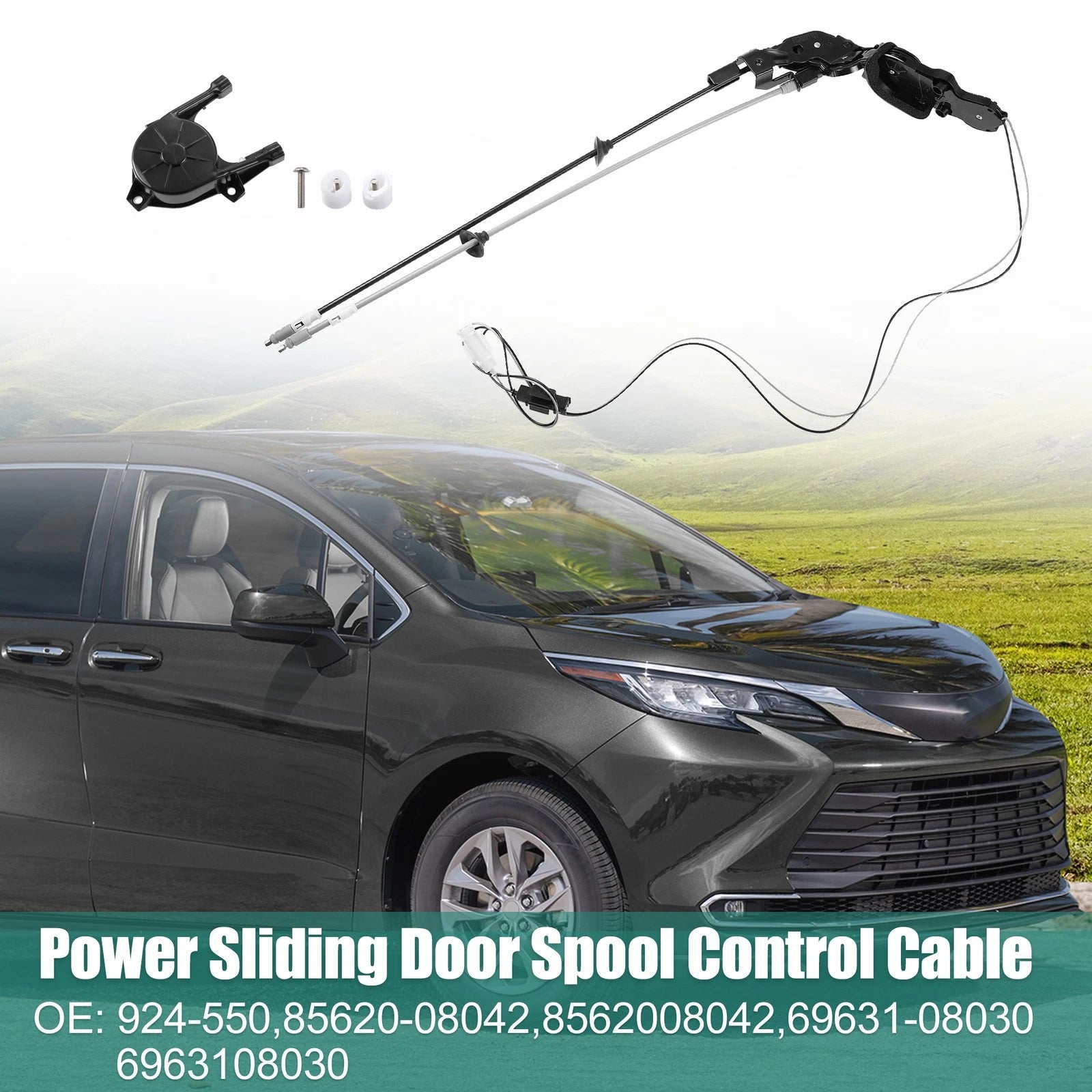 Set of 1 Right Side Power Sliding Door Spool Control Cable for Toyota Sienna (2011–2020)