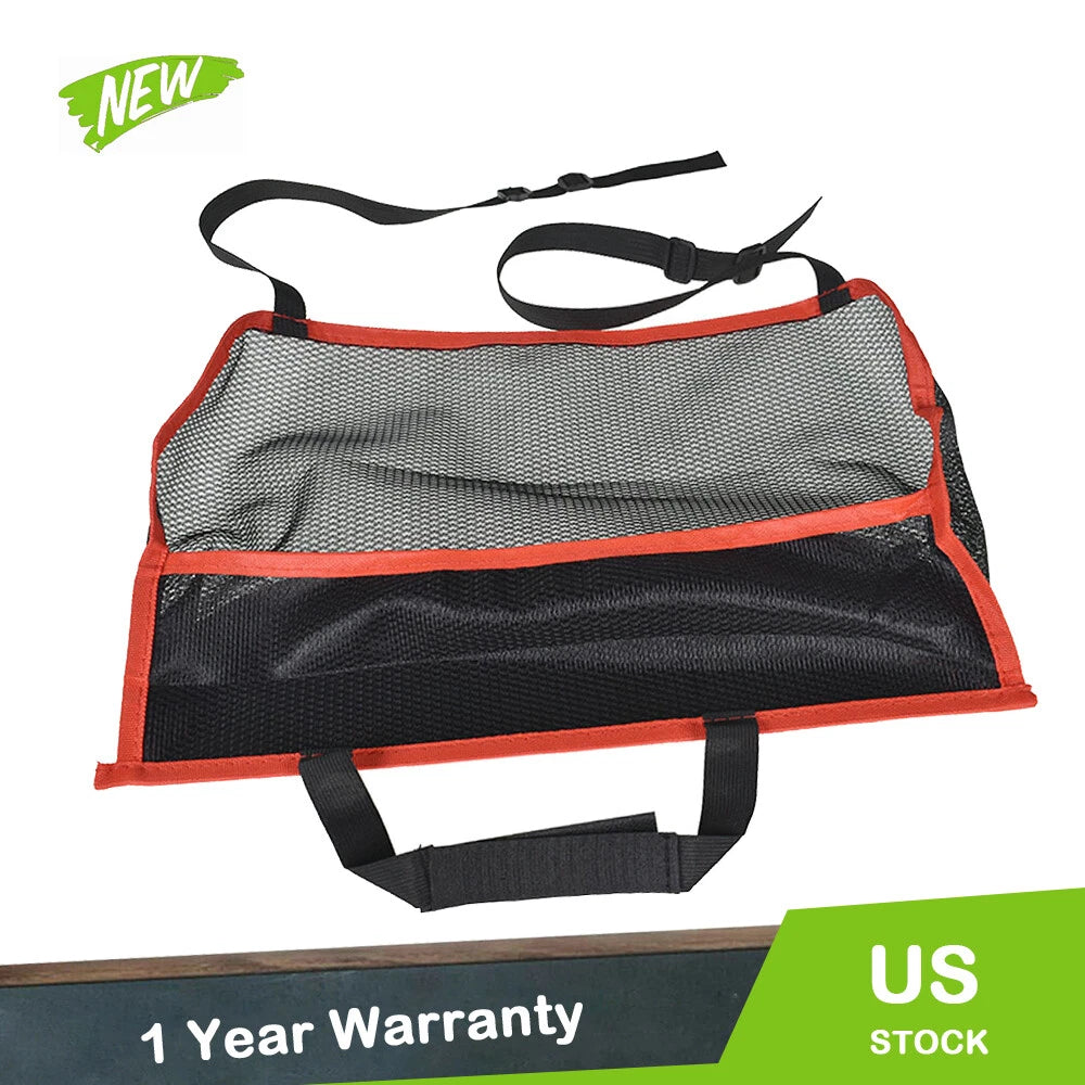 Car Seat Back Organizer Bag for Universal Vehicles (Black/Red)