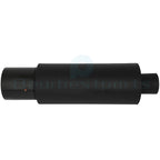 2.5" Inlet 4" Oval Tip Black Coated Stainless Exhaust Muffler (19")