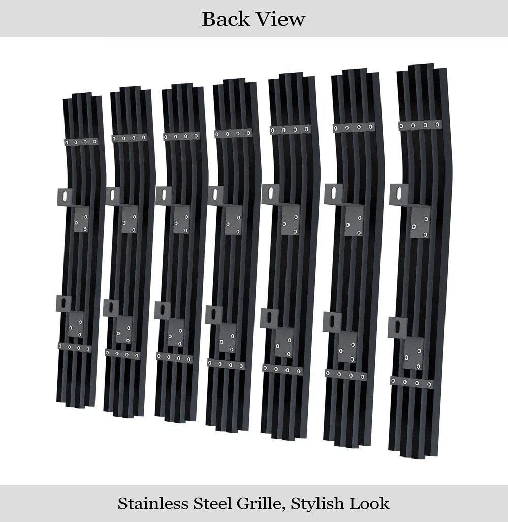 Chrome Vertical Black Stainless Billet Grille Insert for Jeep Wrangler (1997-2006)