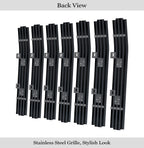 Chrome Vertical Black Stainless Billet Grille Insert for Jeep Wrangler (1997-2006)