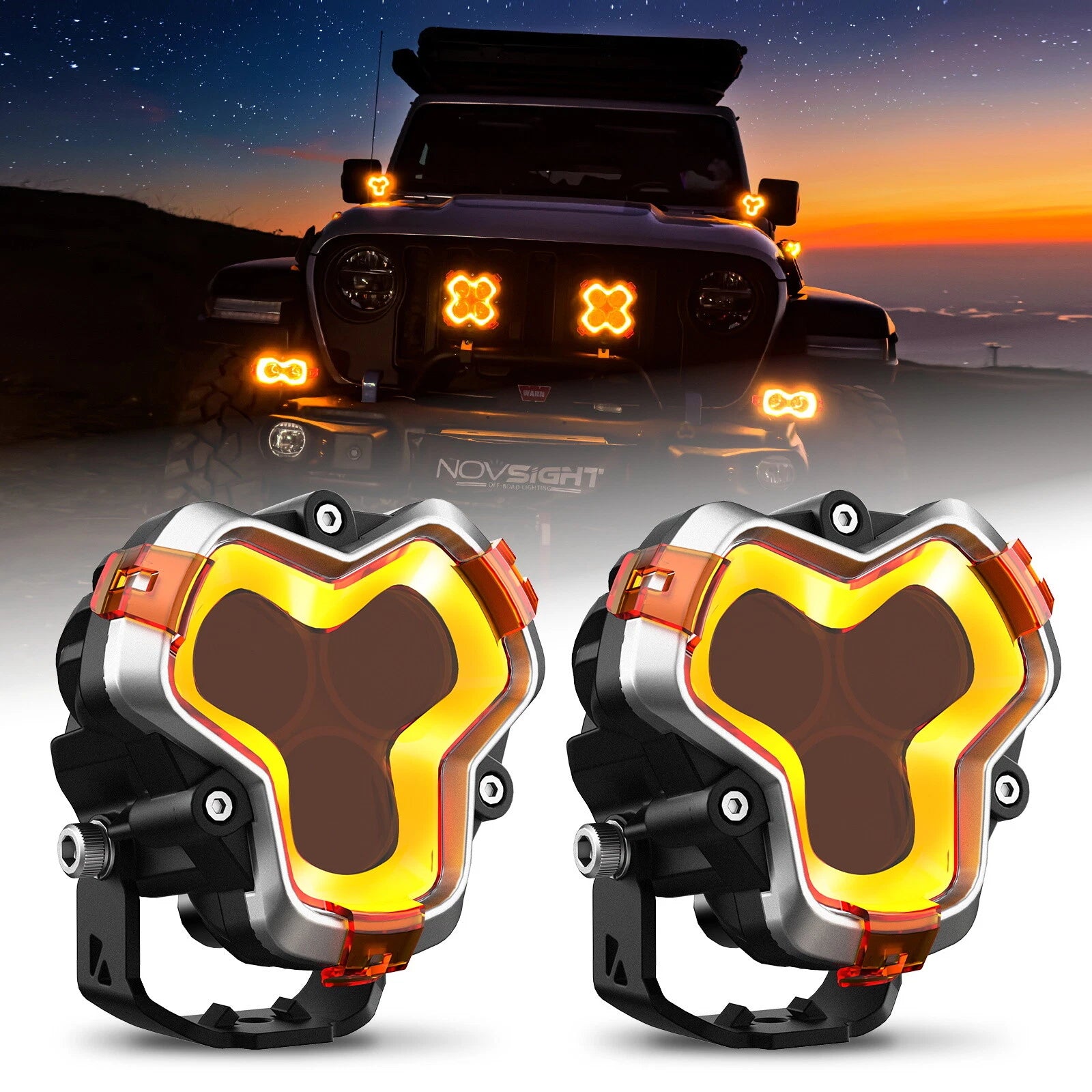 3" LED Work Light Pod for Jeep SUV (Reddot Winner NOVSIGHT)
