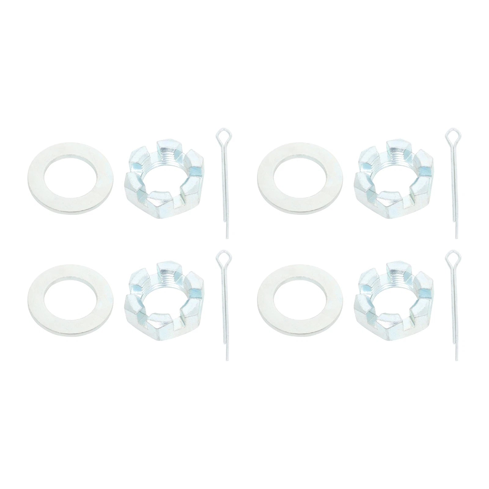Set of 4 Round Spindles with Brake Flange