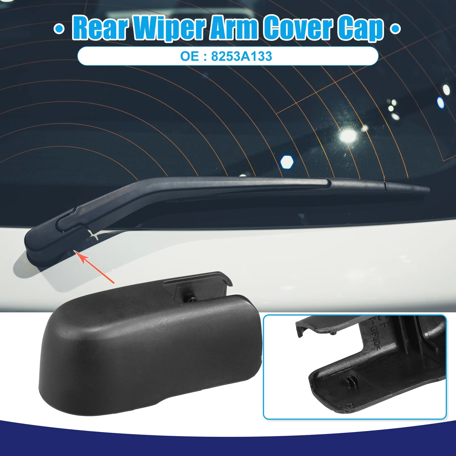 Rear Windshield Wiper Arm Nut Cover Cap for Mitsubishi Outlander (1X)