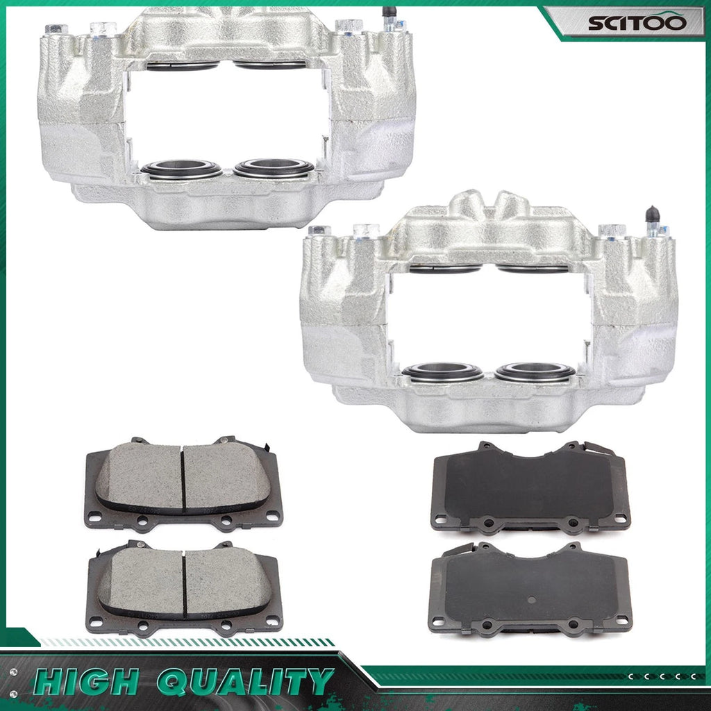 Front Brake Calipers & Ceramic Pads Set for Toyota 4Runner (2003–2009)