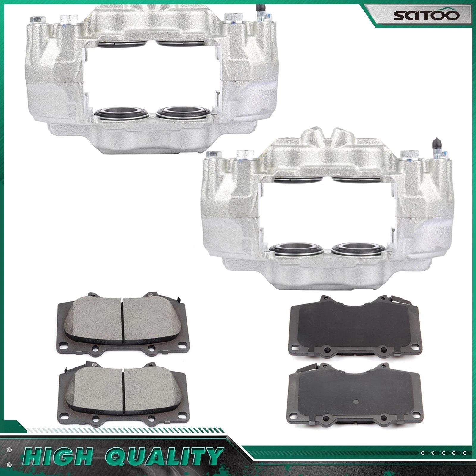 Front Brake Calipers & Ceramic Pads Set for Toyota 4Runner (2003–2009)
