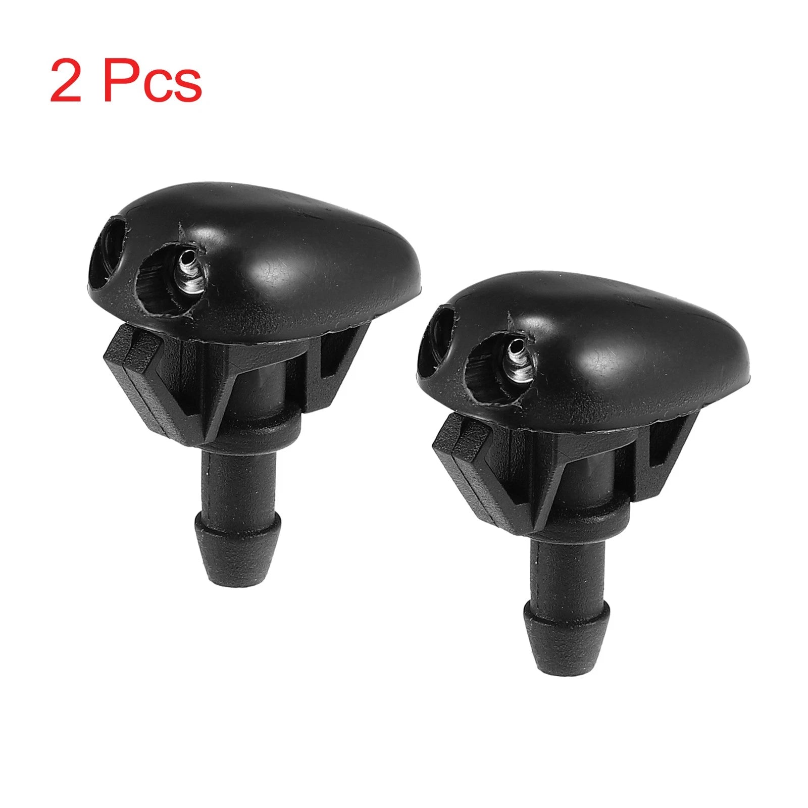 2X 3mm Black Plastic Windshield Washer Wiper Nozzle for Nissan 