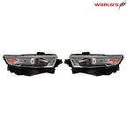 Set of 2 Halogen Projector Front Headlights for Ford Taurus (2013–2016)