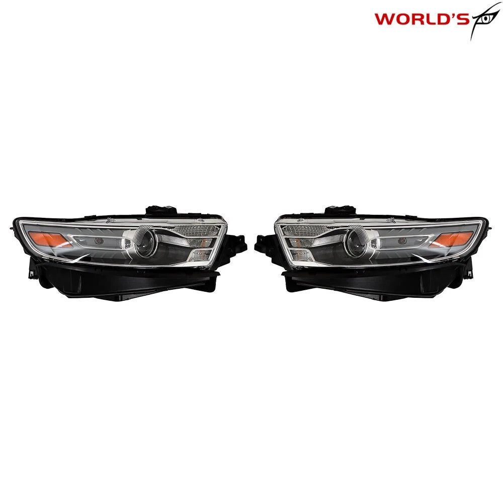 Set of 2 Halogen Projector Front Headlights for Ford Taurus (2013–2016)