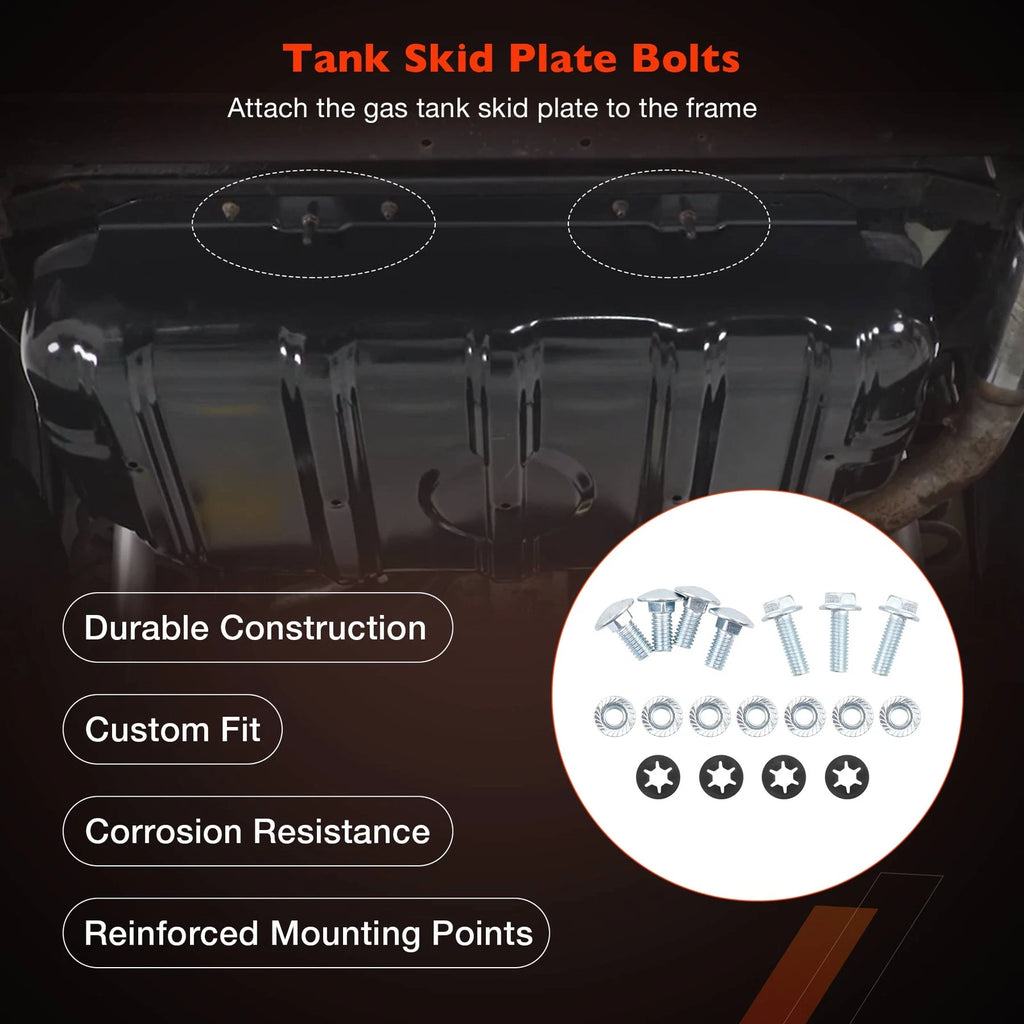7 Kit Gas Tank Skid Plate Bolts for Jeep Wrangler YJ CJ5 (1976–1995)