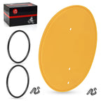 Yellow Front Number Plate with Clips & Bands for Honda Z50R (1979–1987)