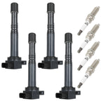 Set of 4 Ignition Coils & 4 Spark Plugs for Acura RSX, Honda S2000