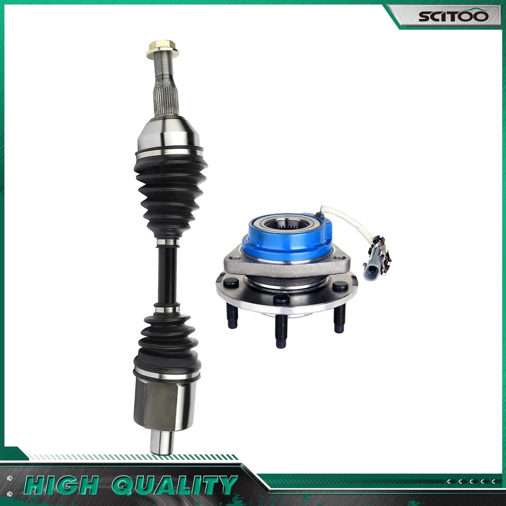 Front Left Wheel Hub Bearing & CV Axle Shaft for Pontiac Grand Prix