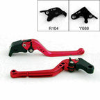 Long Brake Clutch Levers for Yamaha YZF R6 (2005–2014), YZF R1 (2004–2008) - Red T9