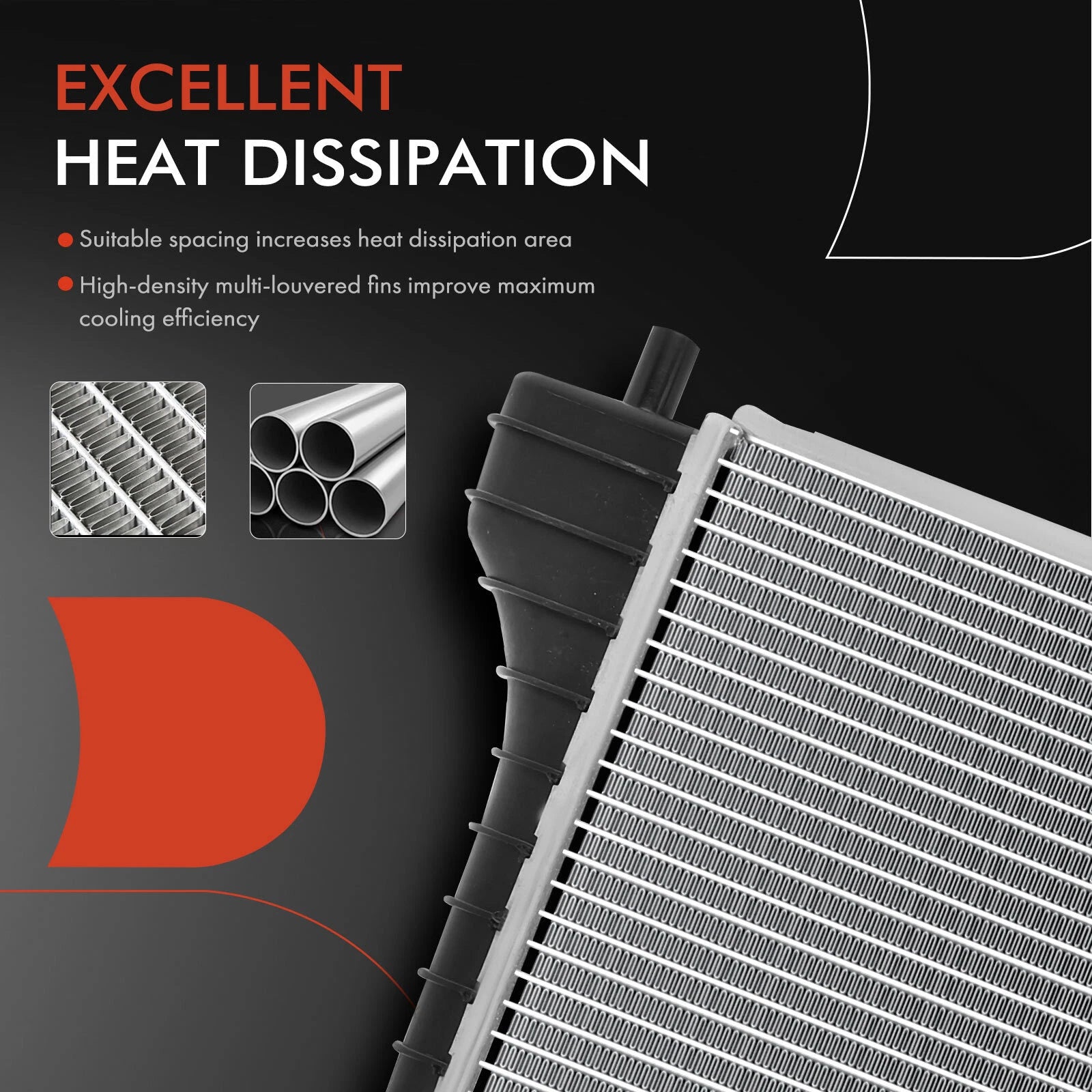 Radiator with Trans Oil Cooler for Ford Mustang (1994–1996)
