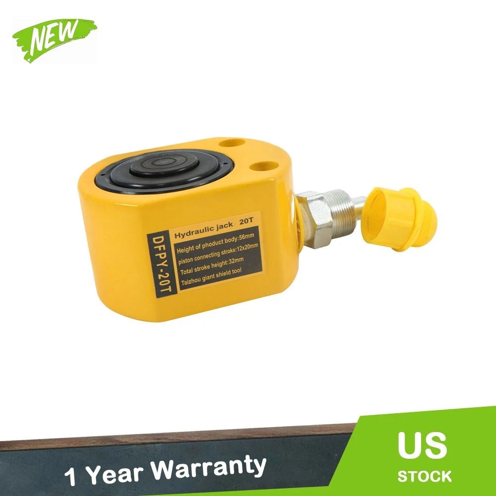 20 Ton Hydraulic Ram Jack for Low Height Lifting (1 Inch Stroke)