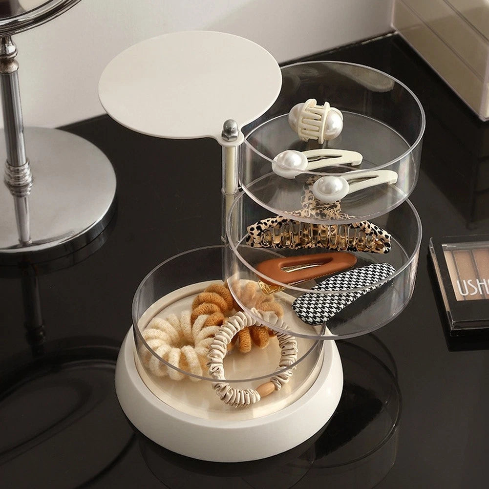 360 Degree Rotating Organizer Box for Jewelry and Makeup Tools