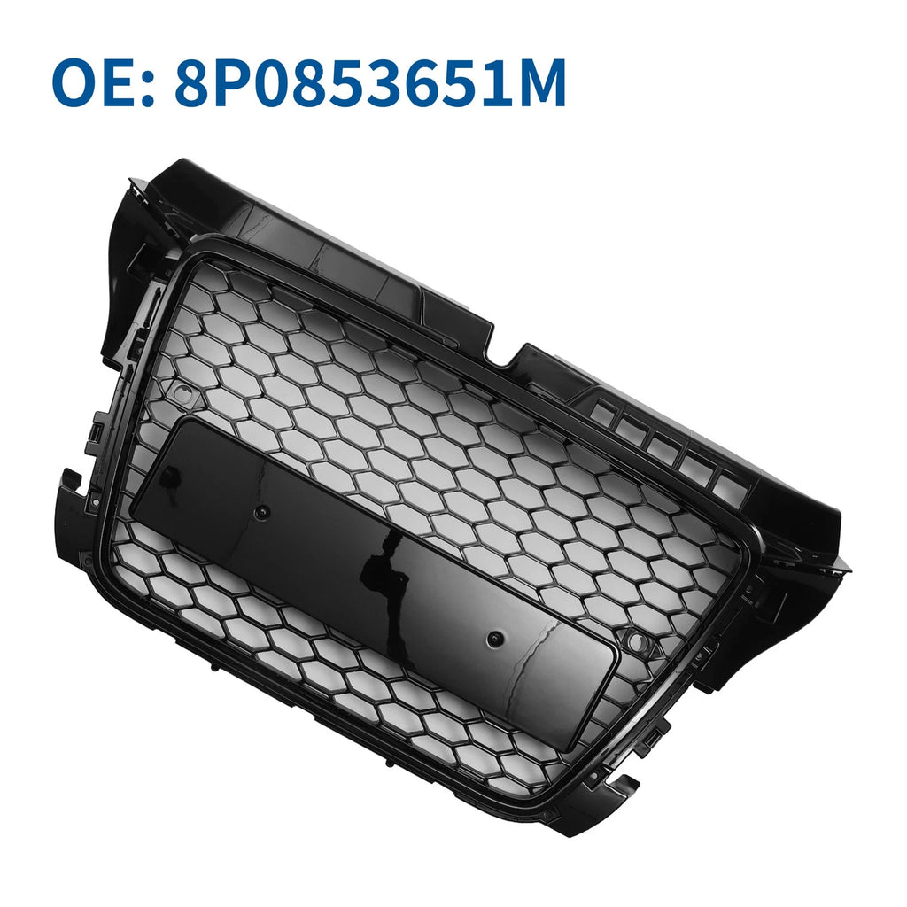Front Upper Bumper Grille Grill for Audi A3 (2008–2012) 8P0853651M Black