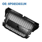 Front Upper Bumper Grille Grill for Audi A3 (2008–2012) 8P0853651M Black