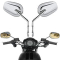 2Pcs Chrome Rear View Side Mirrors for Harley Touring Road King Street Glide