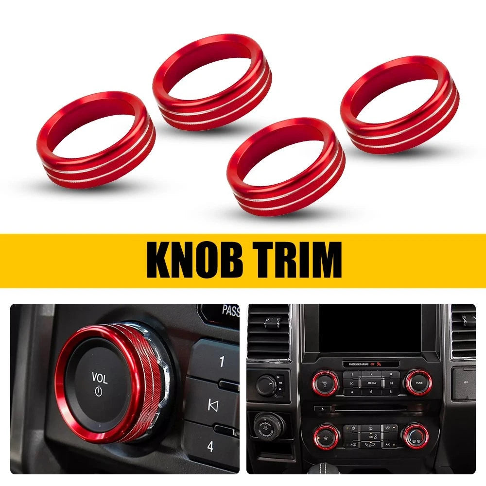 Air Conditioner Switch Knob Ring Cover Trim for Ford F150 XLT (2015–2020)
