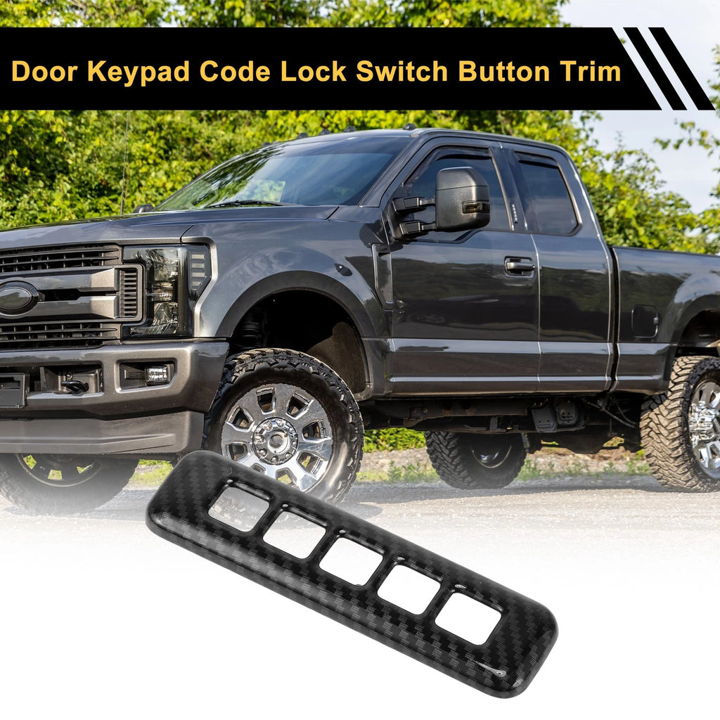 Carbon Fiber Pattern Keyless Entry Keypad Trim for Ford F-150 (2015–2023)