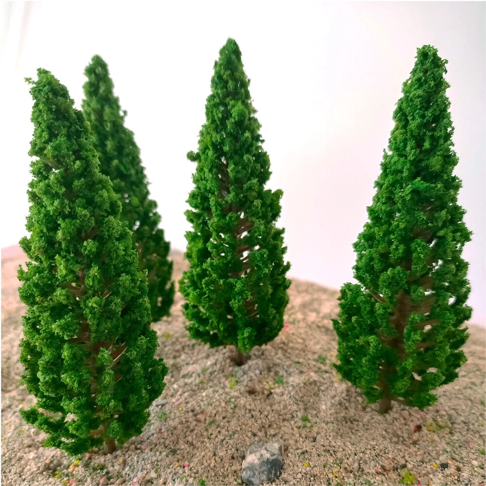 10pc Pine Tree Miniature Landscape Scenery for Train Railway