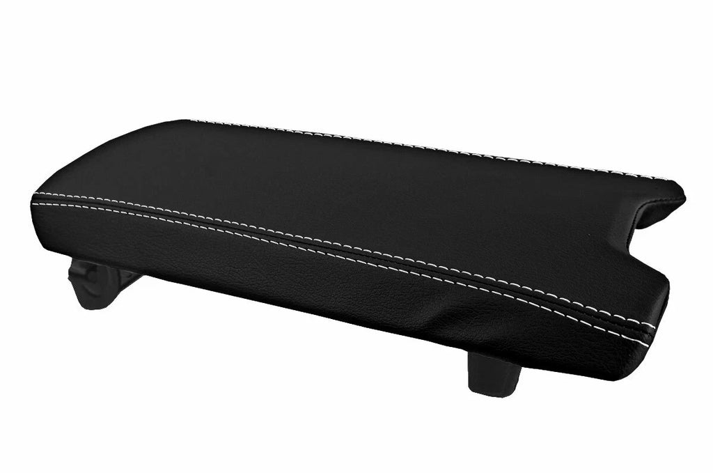 Leather Console Lid Armrest Cover for Lincoln MKZ (2013–2016) White Stitch