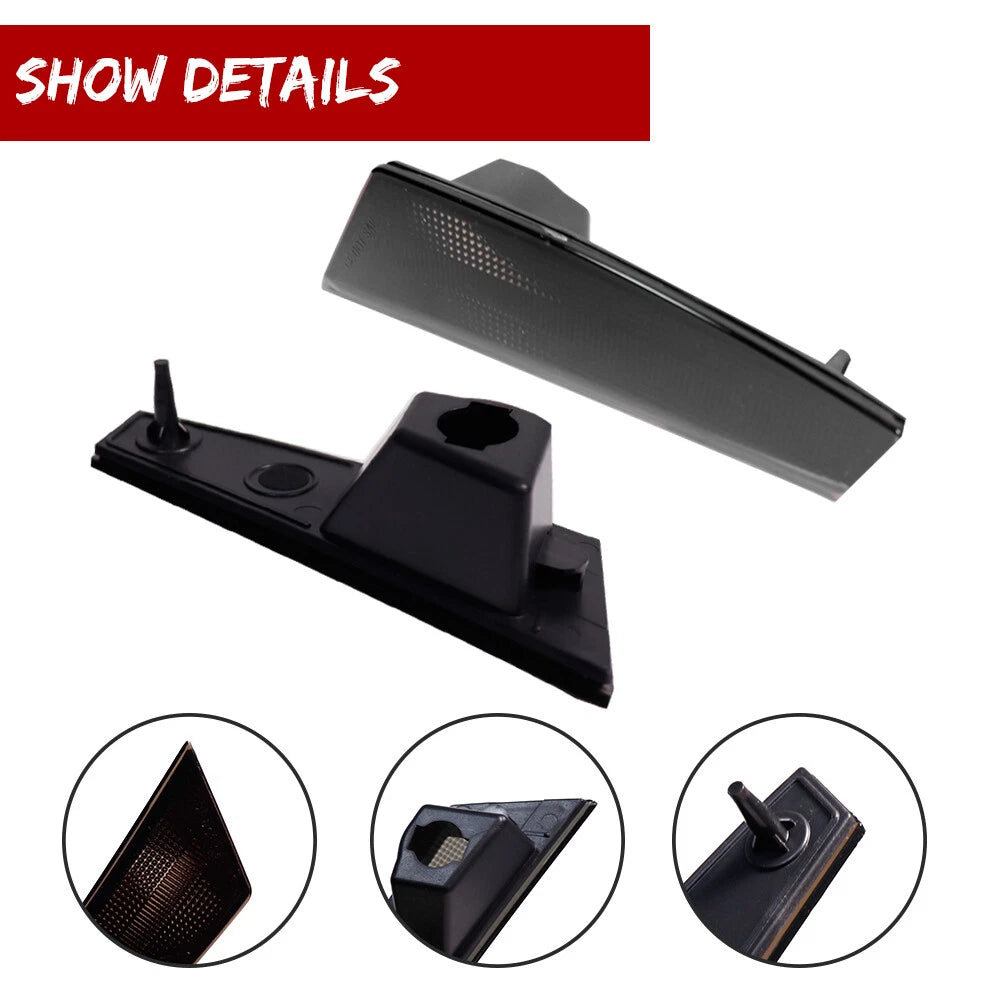 Smoked Black Lens Front Fender Side Marker Light for Jeep Liberty (2008–2012)