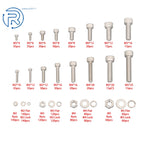 Set of 16 Metric Screw and Bolt Kits for M2 M3 M4 M5