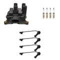 Set of 4 Denso Ignition Coil Wires & Bosch Platinum Spark Plugs for Focus Tribute (L4)