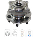 2X Wheel Hubs Set for Nissan (Rear, ABS)